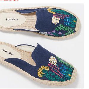 Soludos Embroidered Slip-On Mules